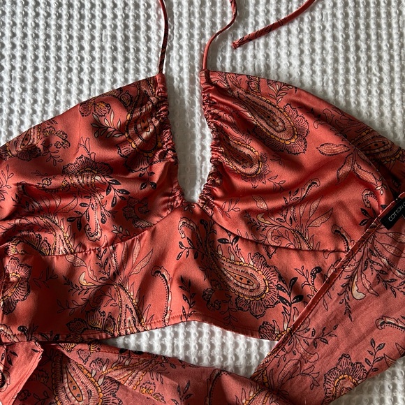 Cotton Candy LA Tie Crop Top - Picture 2 of 6